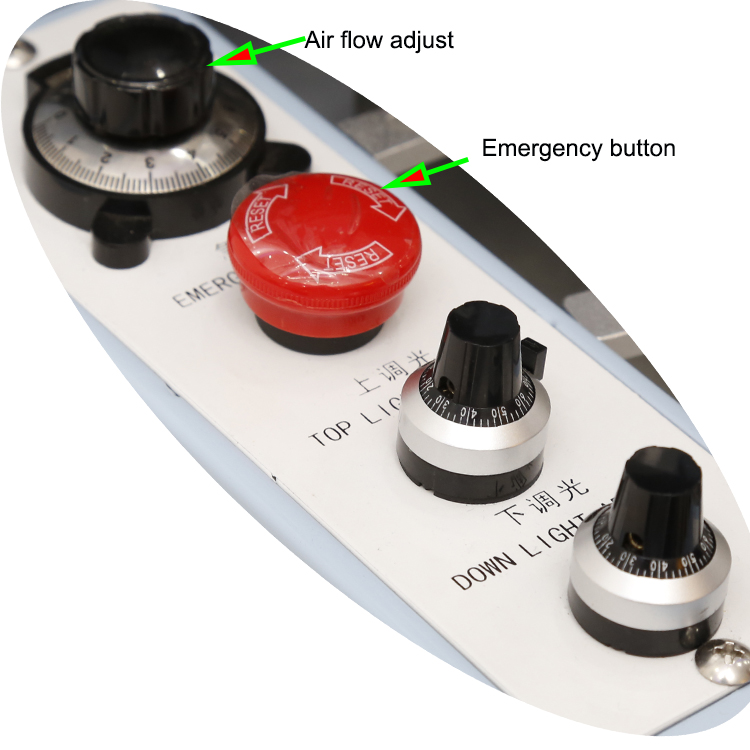 Top air flow adjusting function for micro chip soldering 